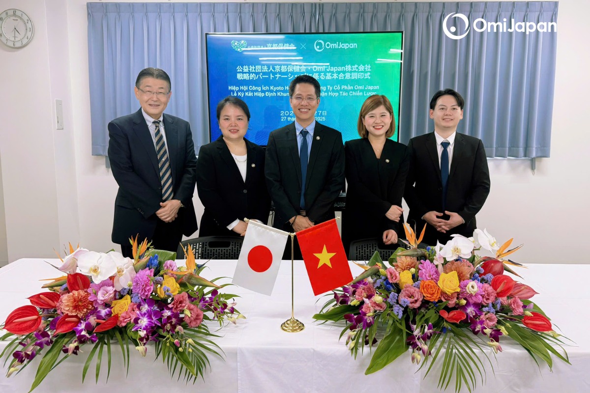 Omi Japan ký kết hợp tác chiến lược (MoU) với Kyoto Hokenkai thúc đẩy chuyển đổi số và hợp tác quốc tế trong lĩnh vực y tế và chăm sóc điều dưỡng